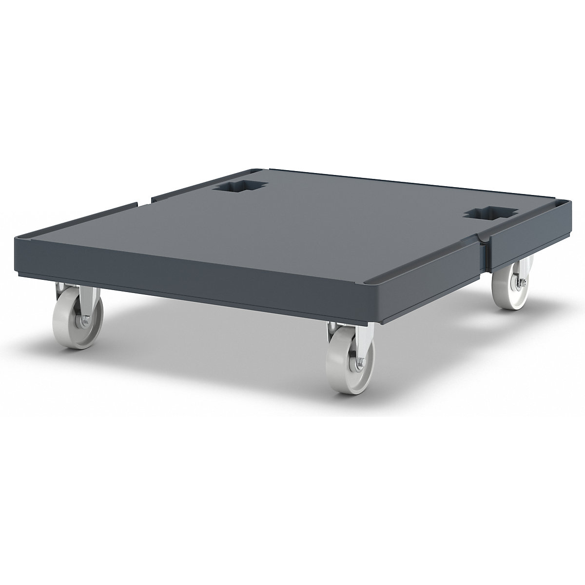 Hygienic plastic transport dolly, closed (Product illustration 2)-1