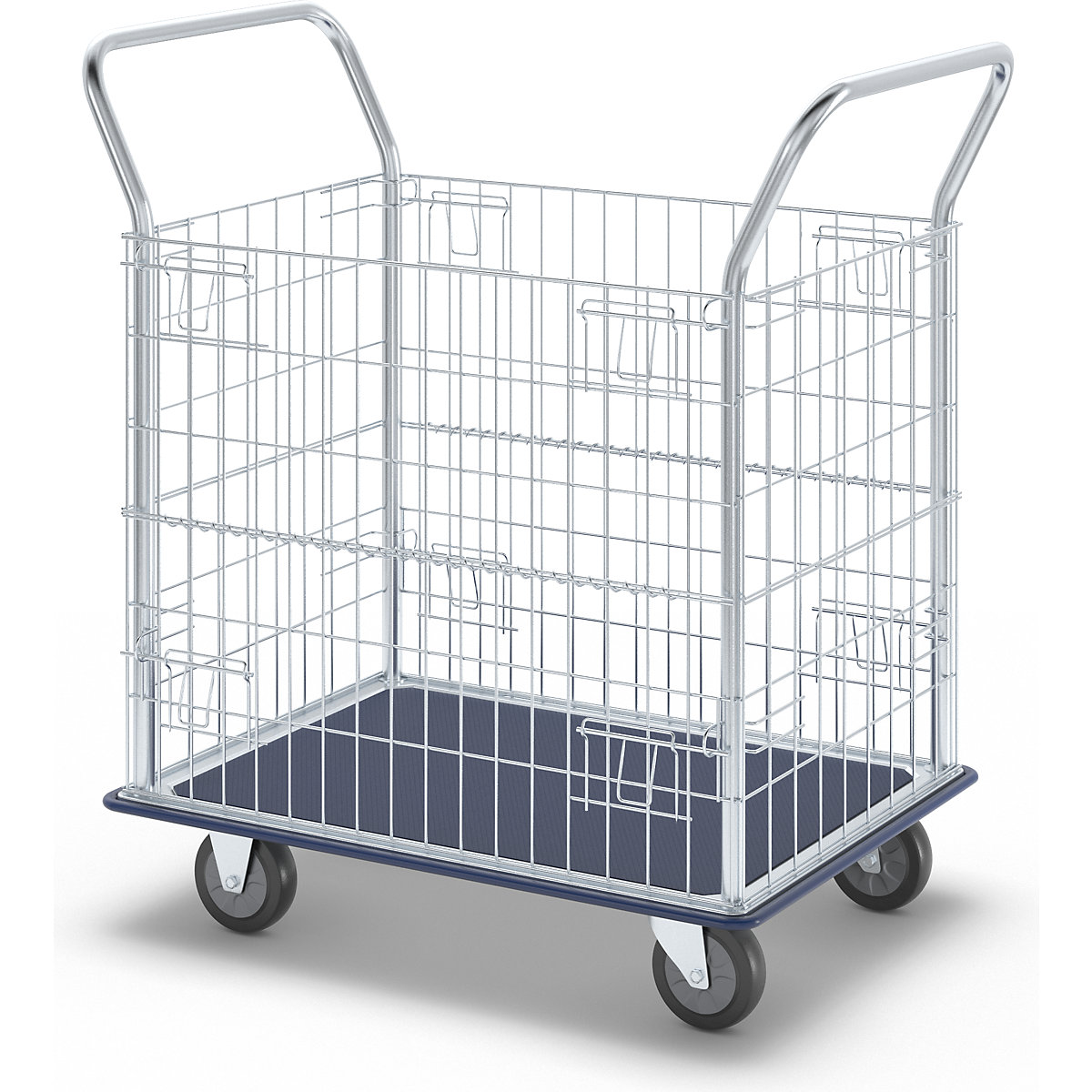 Mesh trolley, zinc plated mesh sides (Product illustration 23)-22