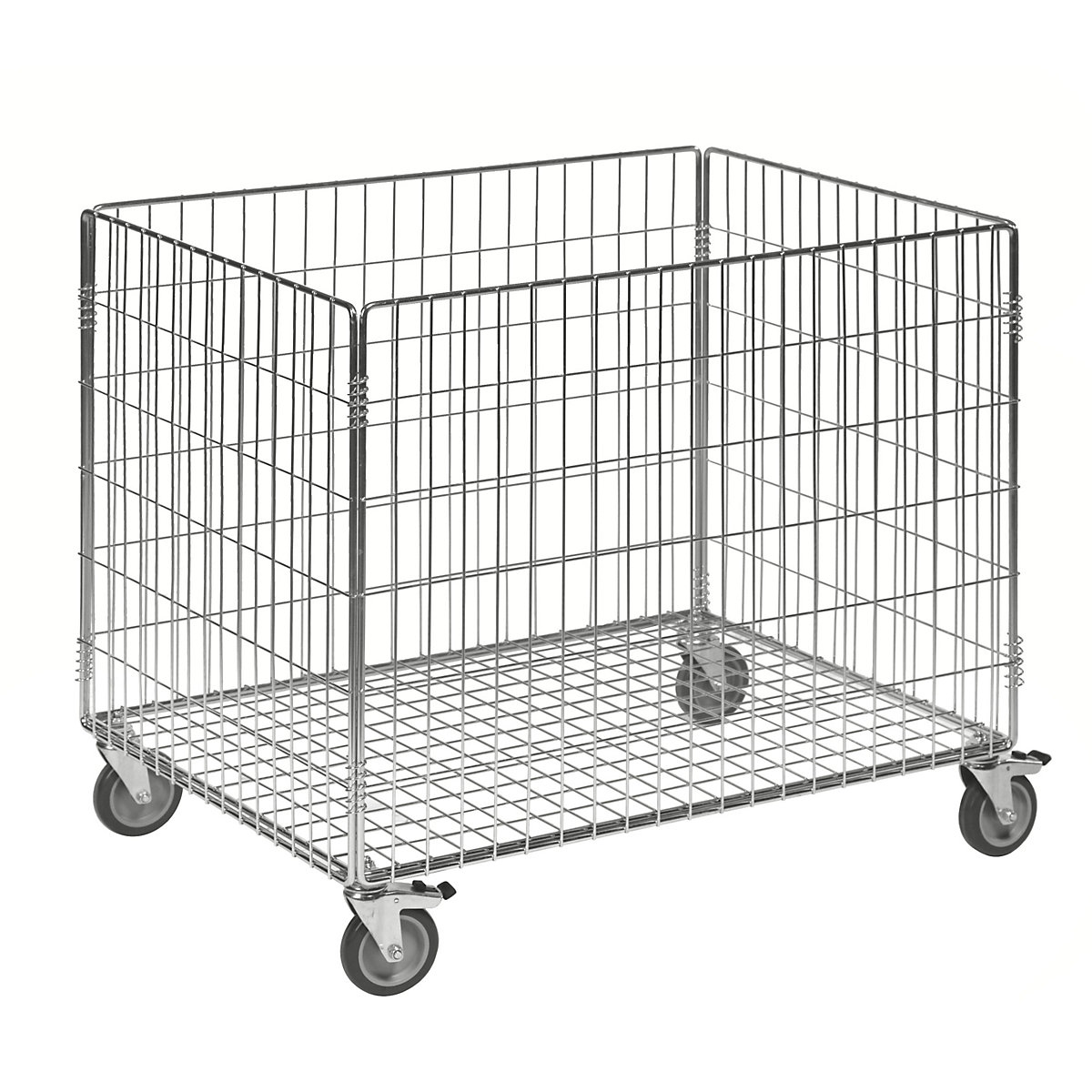 Mesh trolley, zinc plated – Kongamek (Product illustration 3)-2