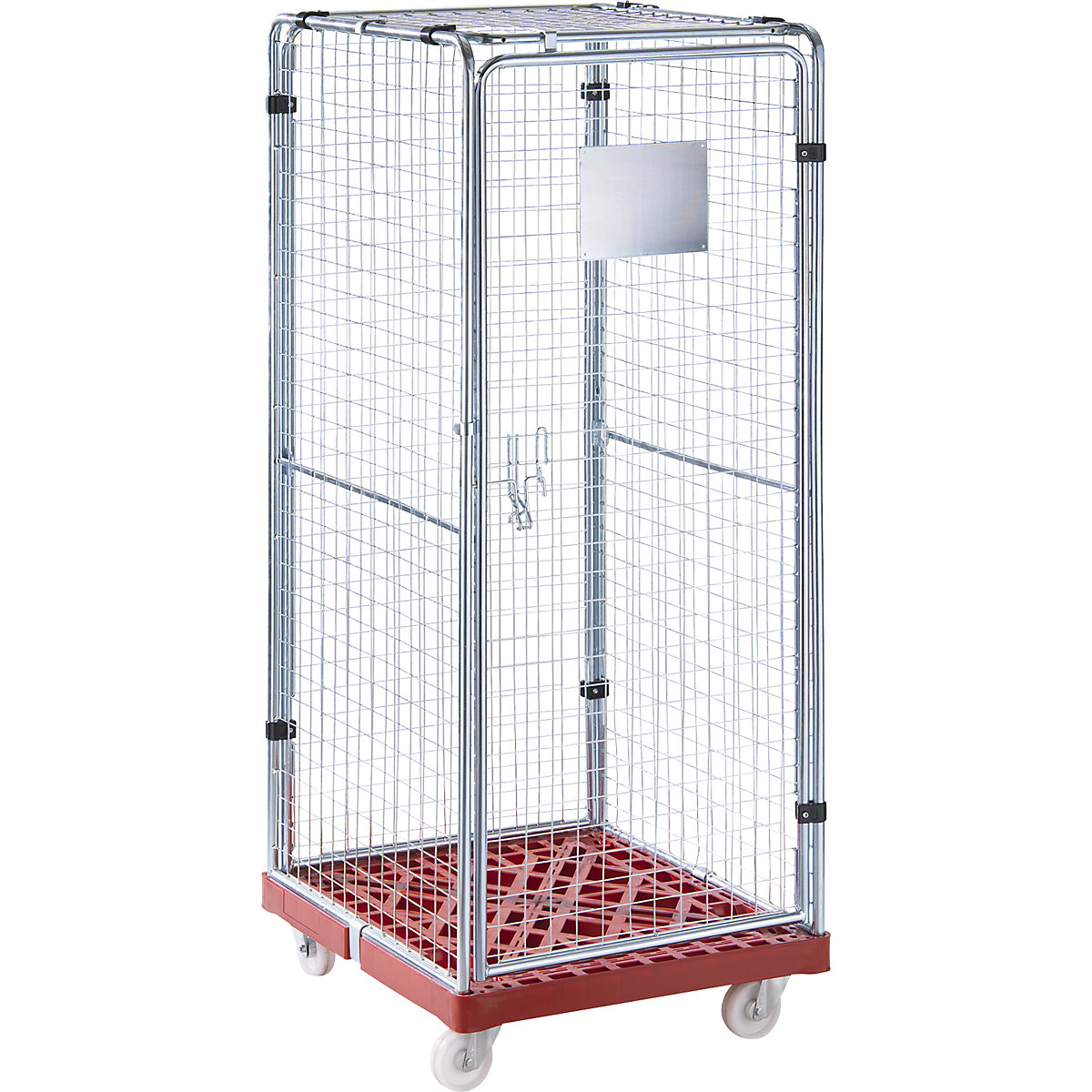 PROTECT roll container, height 1800 mm, flame red-1