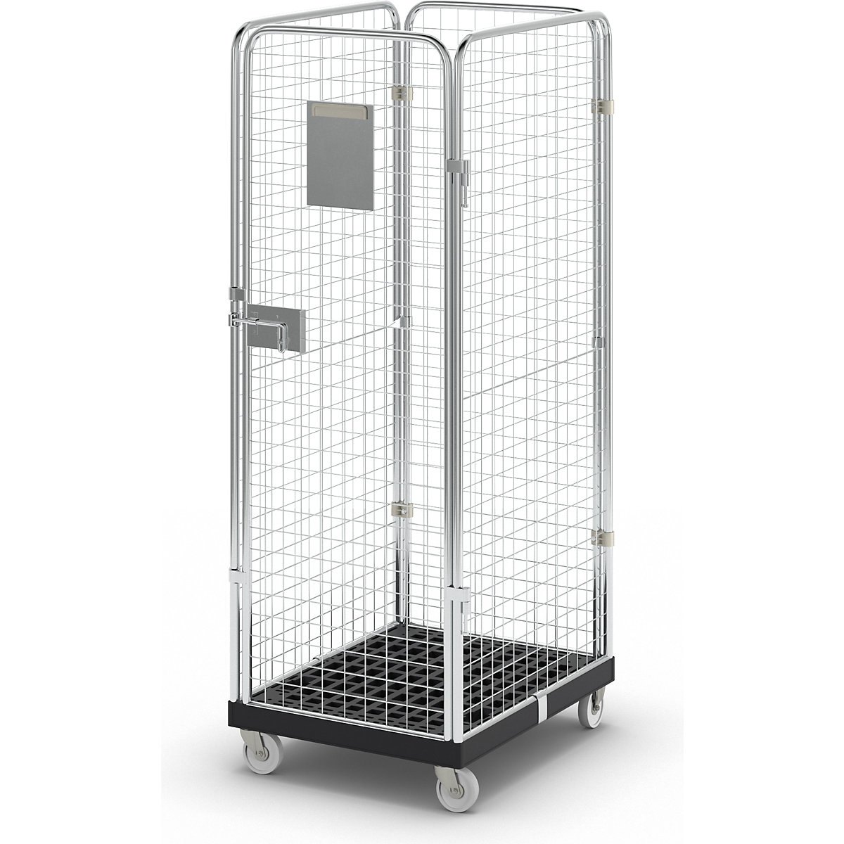 Roll container with mesh panels - eurokraft basic