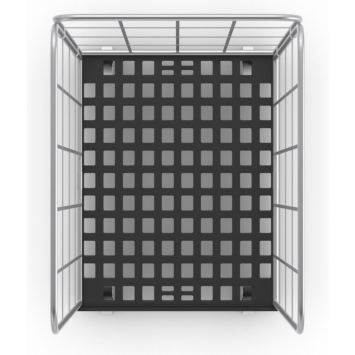 Roll container with side mesh panels – eurokraft basic (Product illustration 9)-8