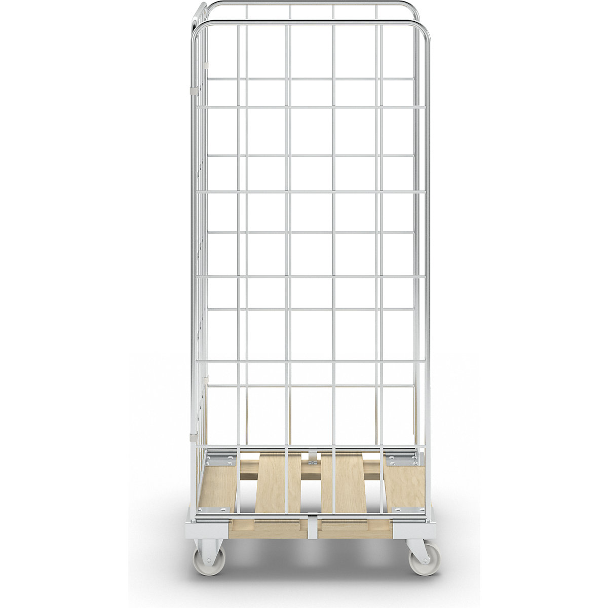 Roll container with wooden transport dolly (Product illustration 2)-1