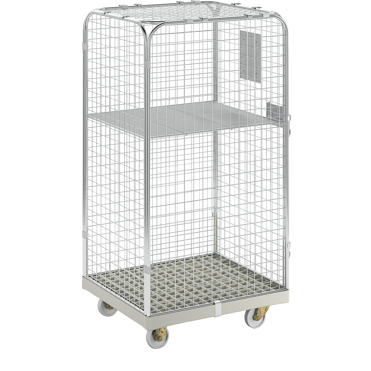 SAFE roll container, HxWxD 1550 x 720 x 810 mm, grey transport dolly-12