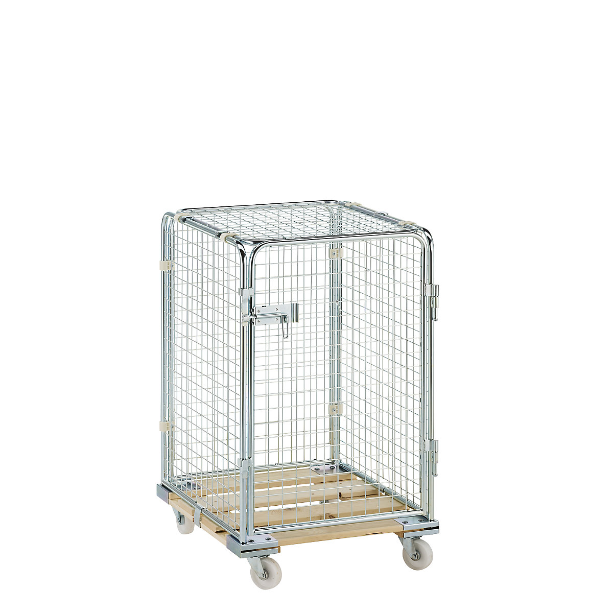 Security roll container with wooden dolly (Product illustration 3)-2