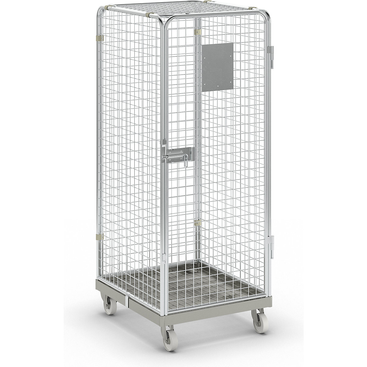 Security steel container with steel dolly, without intermediate shelf, weight 52.9 kg-11