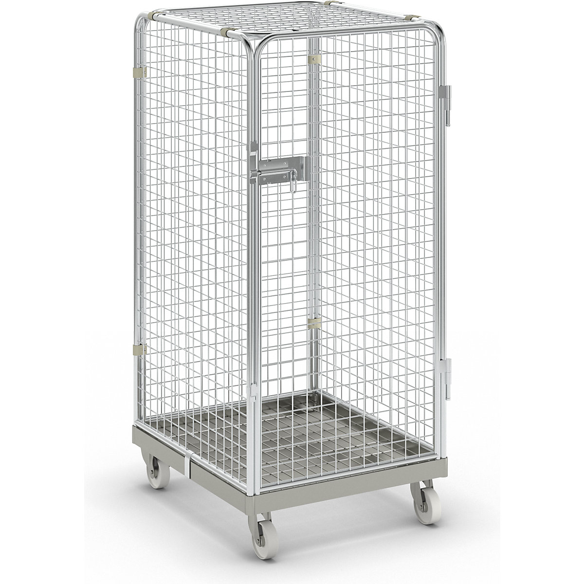 Security steel container with steel dolly, without intermediate shelf, with 1 door, height 1550 mm-13