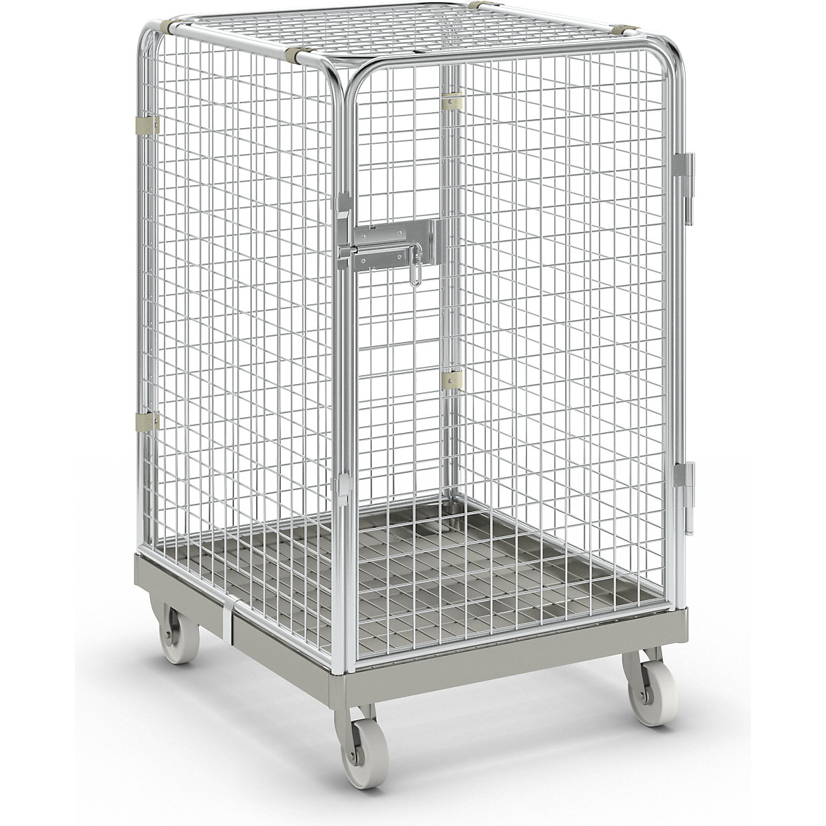 Security steel container with steel dolly