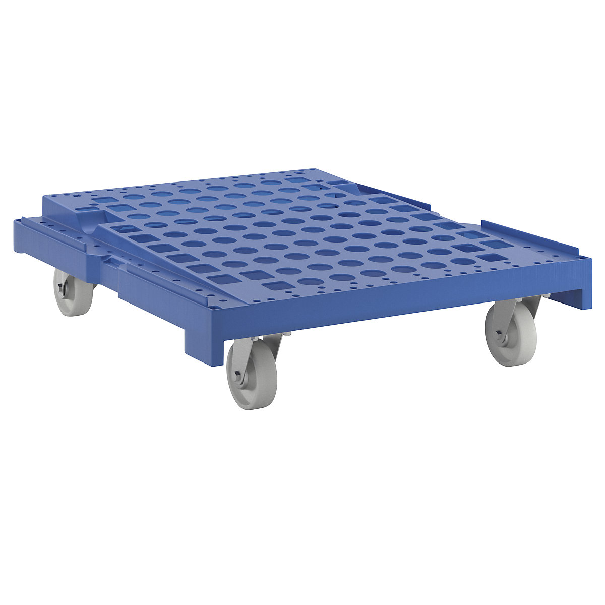 Transport dolly with sloping shelf