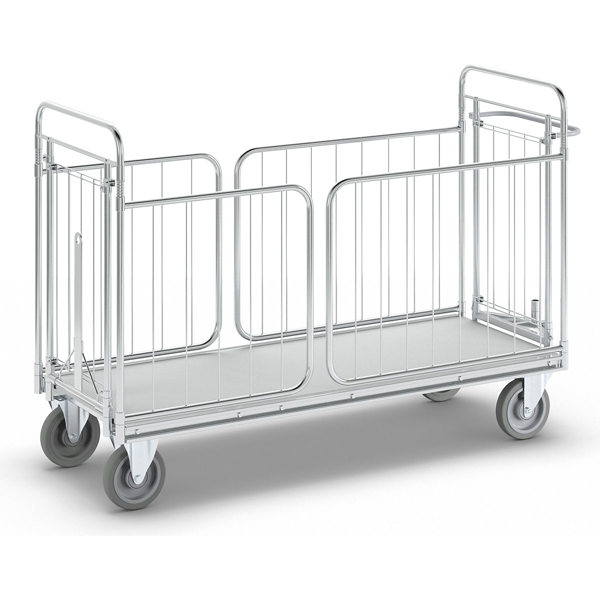 Trolley with panels on four sides – HelgeNyberg, internal length 1600 mm, LxWxH 1800 x 650 x 1180 mm-1