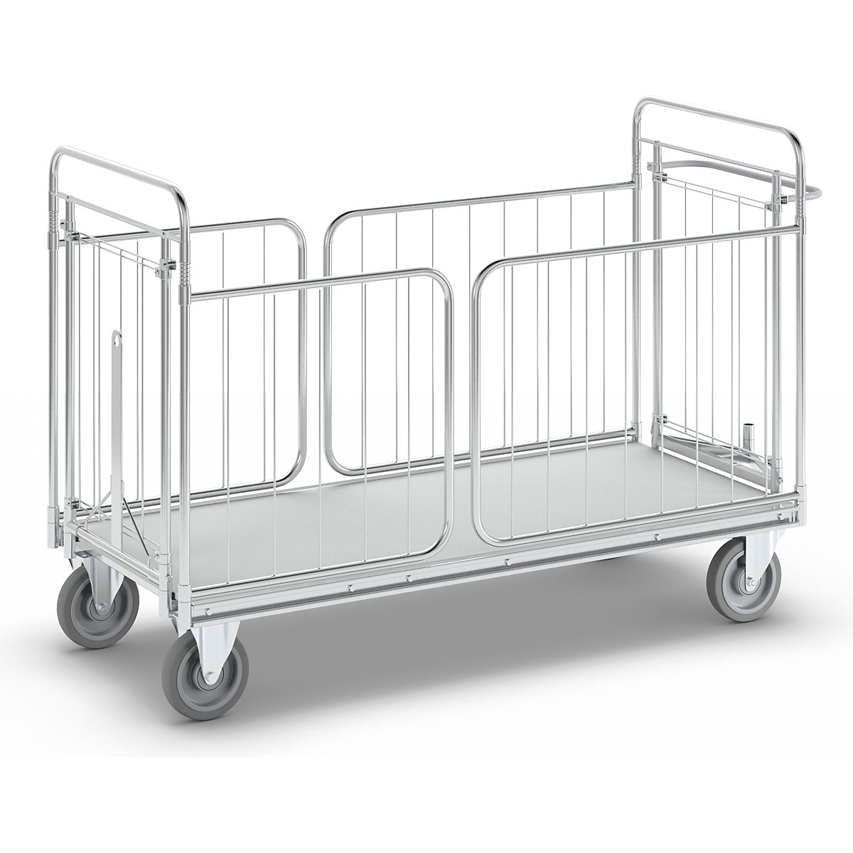 Trolley with panels on four sides – HelgeNyberg, internal length 1600 mm, LxWxH 1800 x 750 x 1180 mm-3