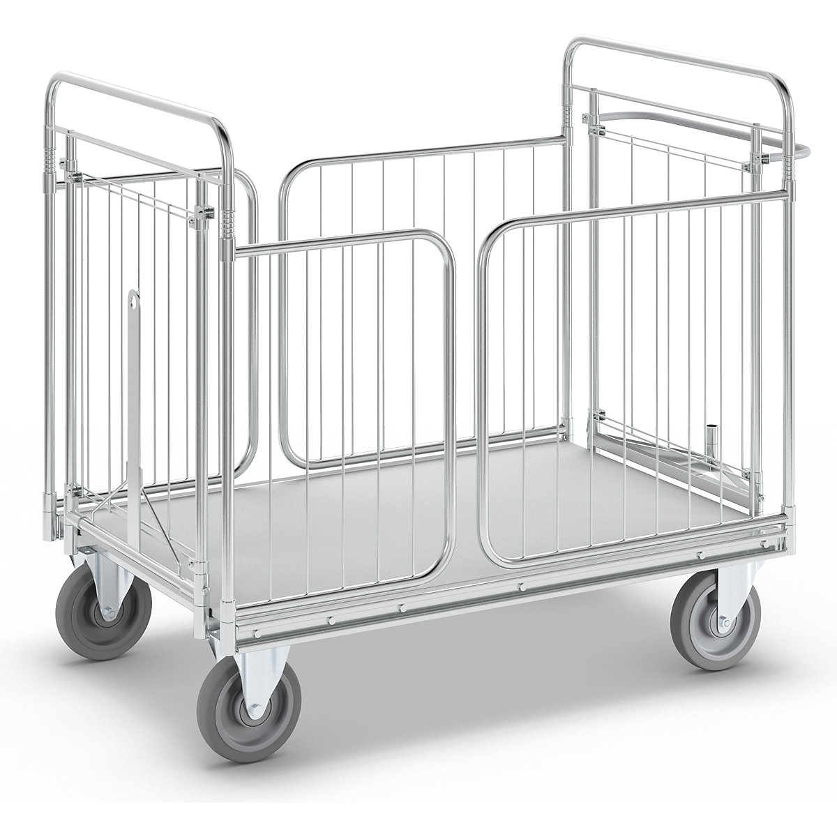 Trolley with panels on four sides – HelgeNyberg, internal length 1200 mm, LxWxH 1400 x 850 x 1180 mm-3