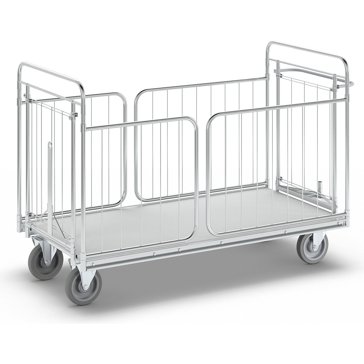 Trolley with panels on four sides – HelgeNyberg, internal length 1600 mm, LxWxH 1800 x 850 x 1180 mm-2