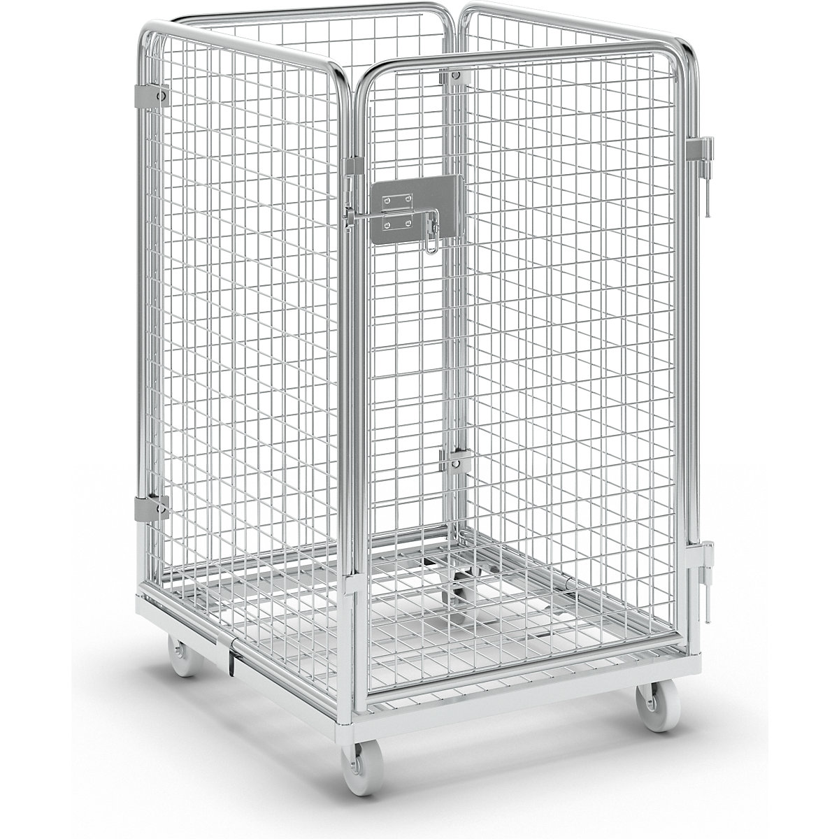 Wire mesh container with steel dolly (Product illustration 3)-2
