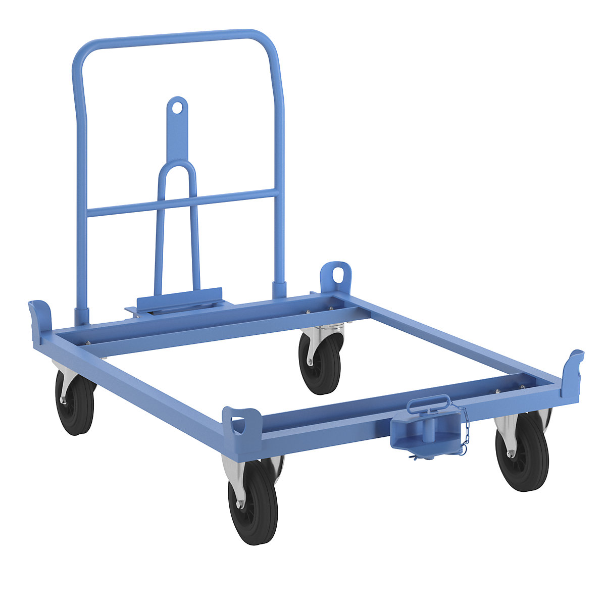 Dolly with drawbar and coupling – eurokraft pro, max. load 500 kg, platform width 1010 mm-11