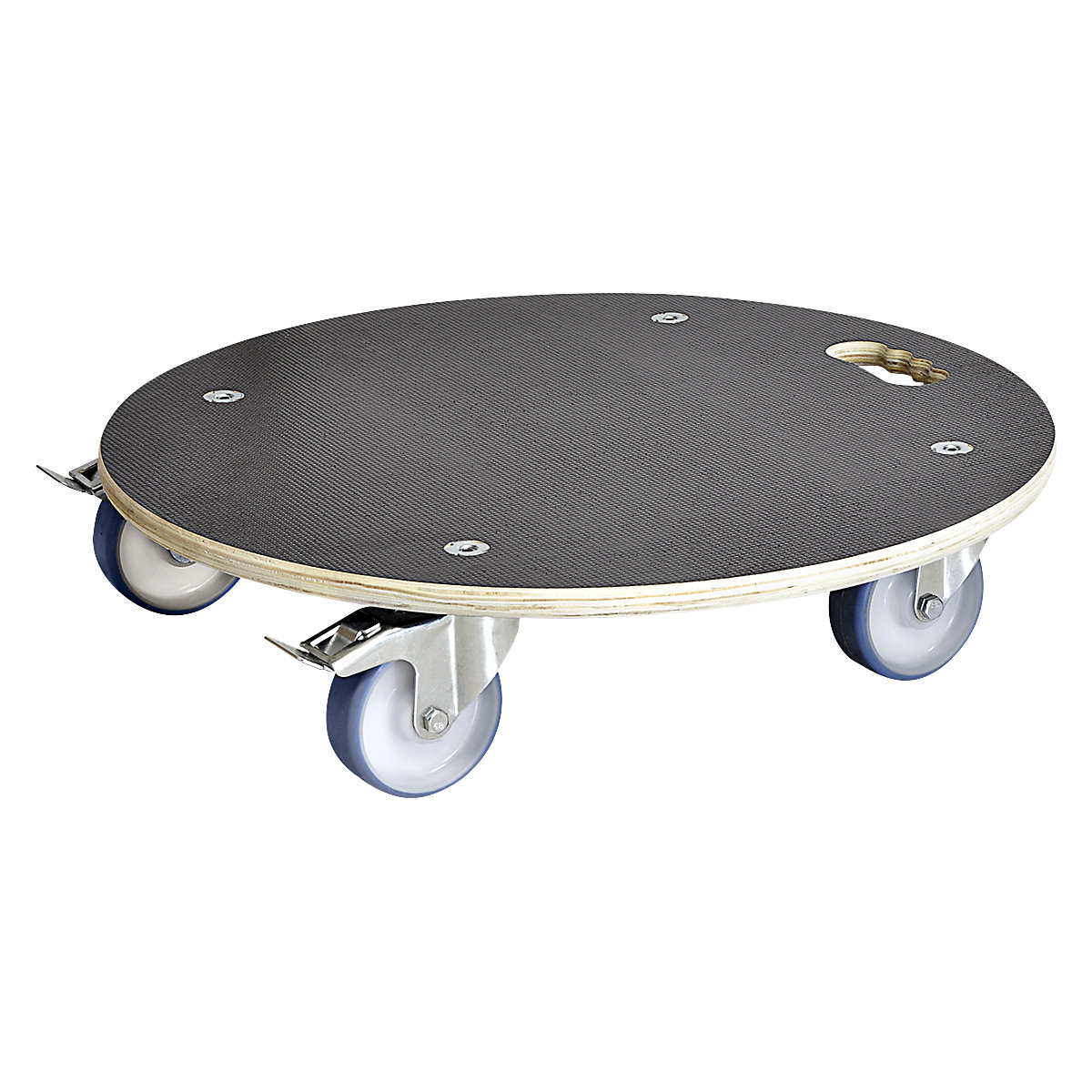 MaxiGRIP transport dolly, round – Wagner, GH 1168, phenolic plywood panel, Ø 580 mm, max. load 300 kg, 5+ items-6