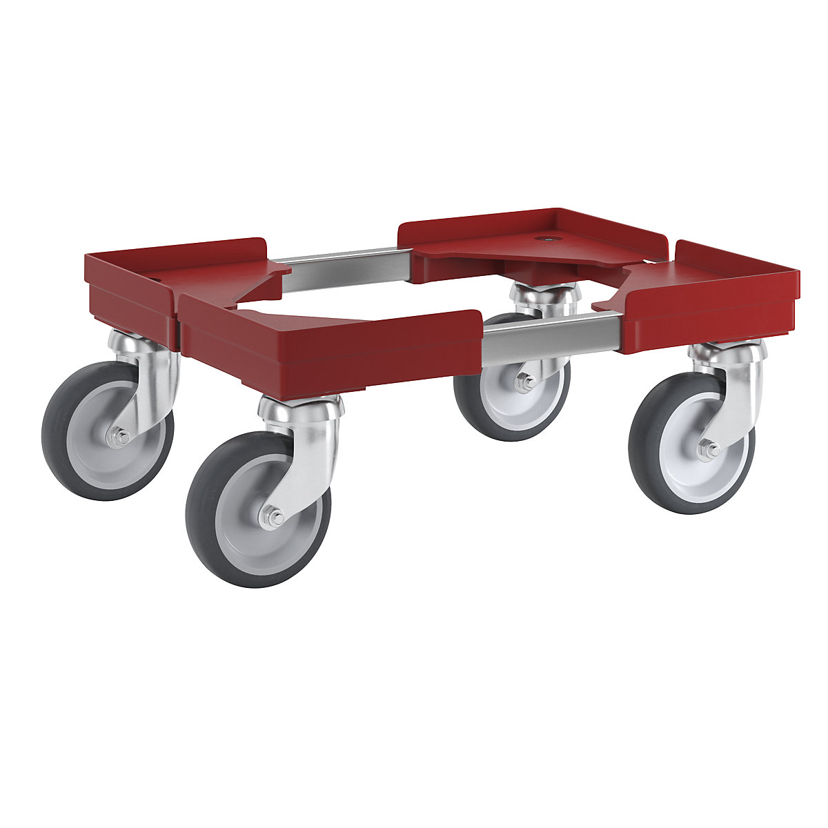 Professional wheeled base, hybrid, for Euro format 400 x 300 mm, red-6