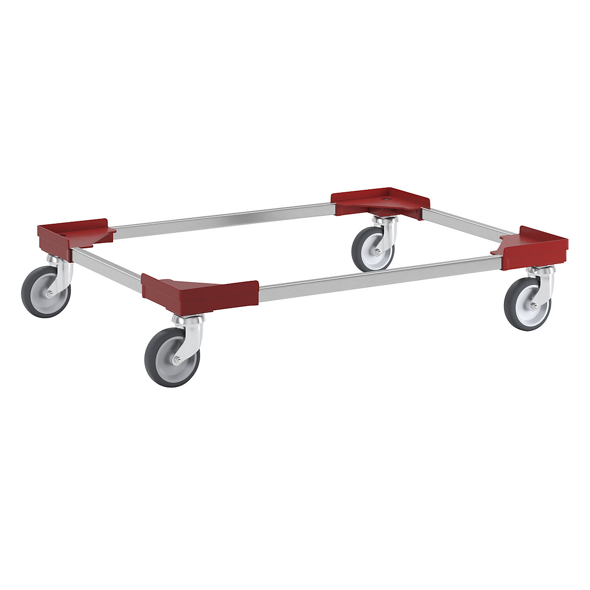 Professional wheeled base, hybrid, for Euro format 800 x 600 mm, red-7