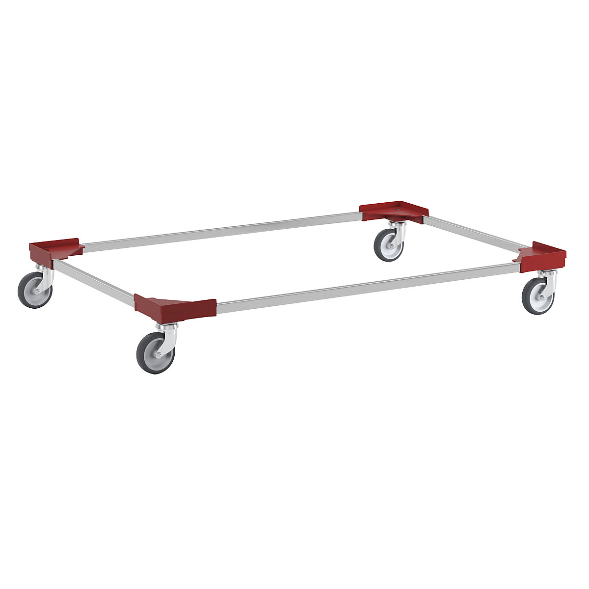 Professional wheeled base, hybrid, for Euro format 1200 x 800 mm, red-6