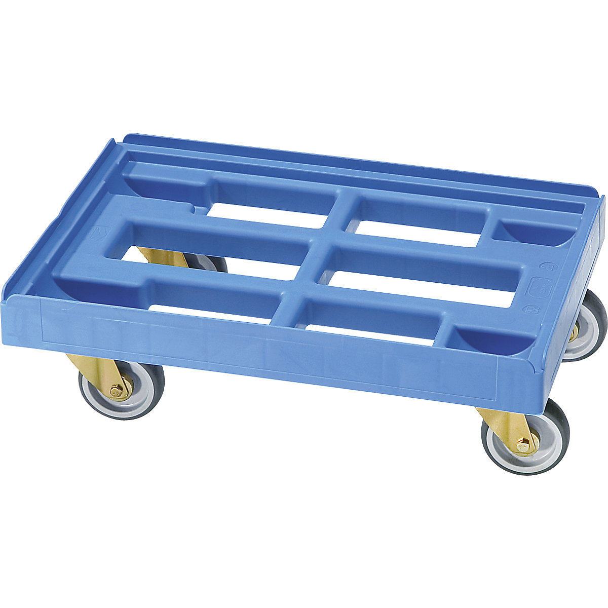 Transport dolly, LxW 610 x 410 mm, made of HDPE, light blue, 5+ items-7