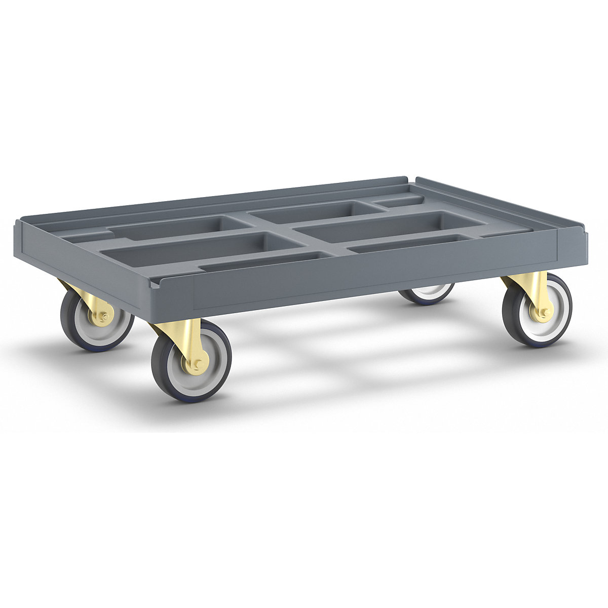 Transport dolly, LxW 610 x 410 mm, made of HDPE, grey-10