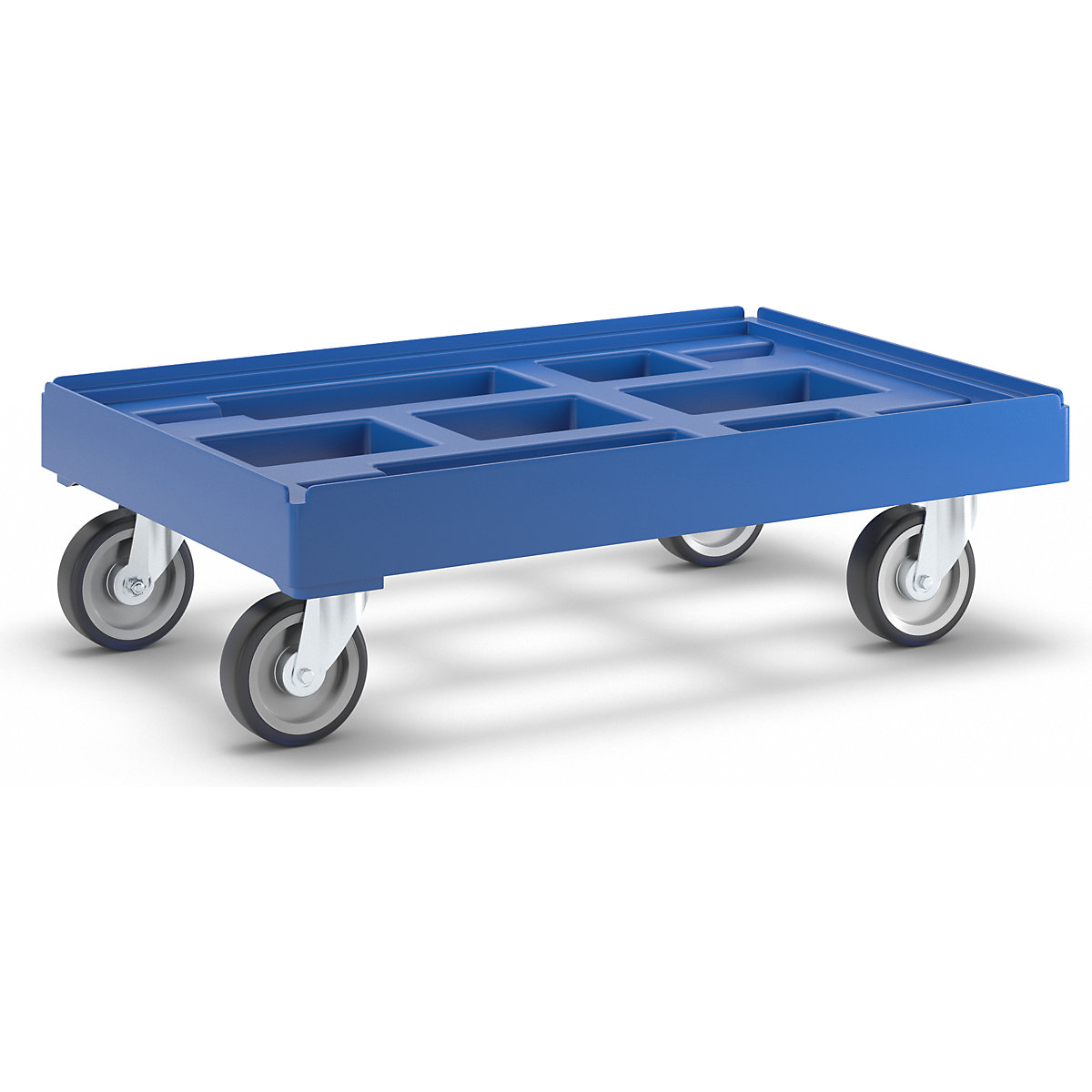 Transport dolly, LxW 610 x 410 mm, made of HDPE, gentian blue-9