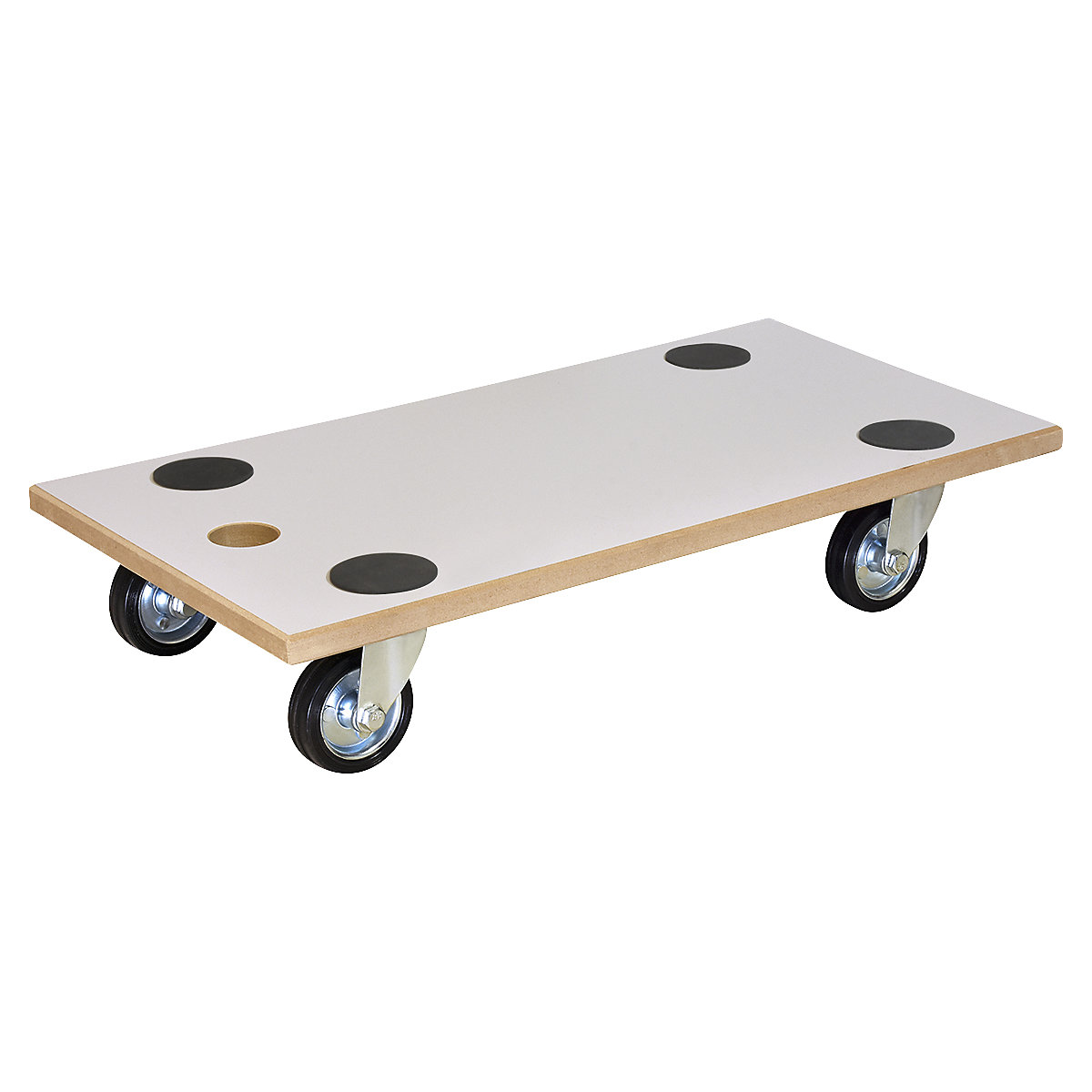 Transport dolly with grip hole – Wagner, MM 1316, castors for soft floors, pack of 2, LxW 575 x 300 mm, 5+ packs-5