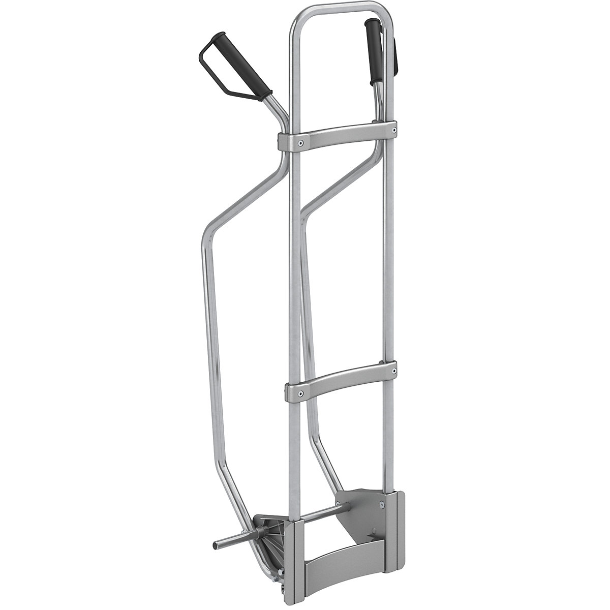 Sack truck, frame – eurokraft pro, max. load 200 kg, with glide runners, electrolytically zinc plated-4