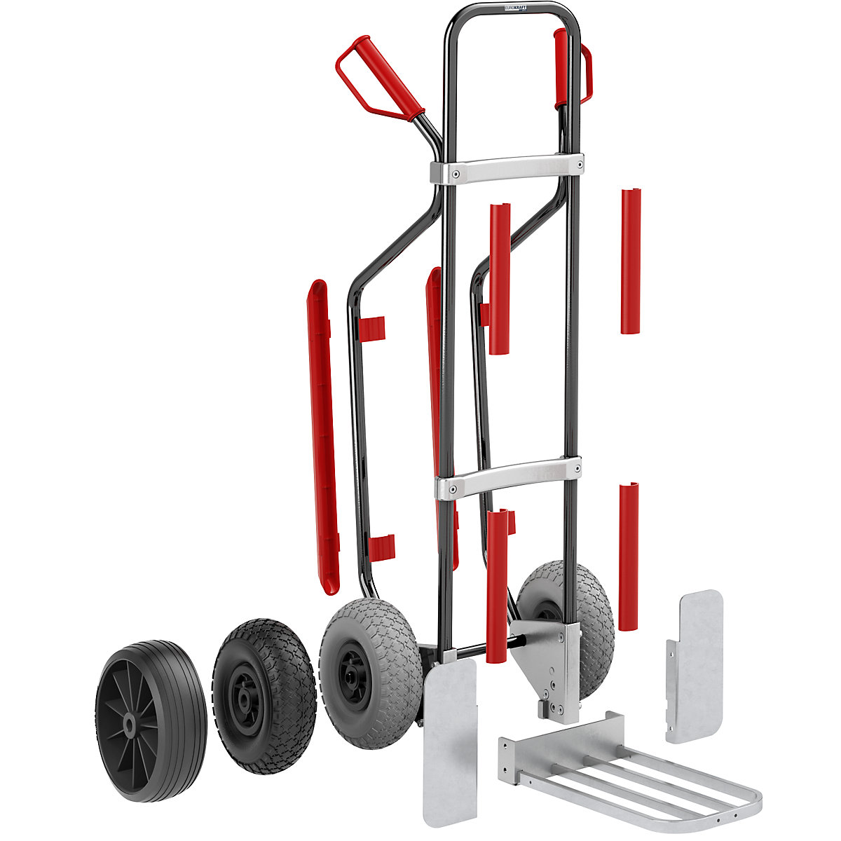 Sack truck with runners, blue – eurokraft pro (Product illustration 5)-4