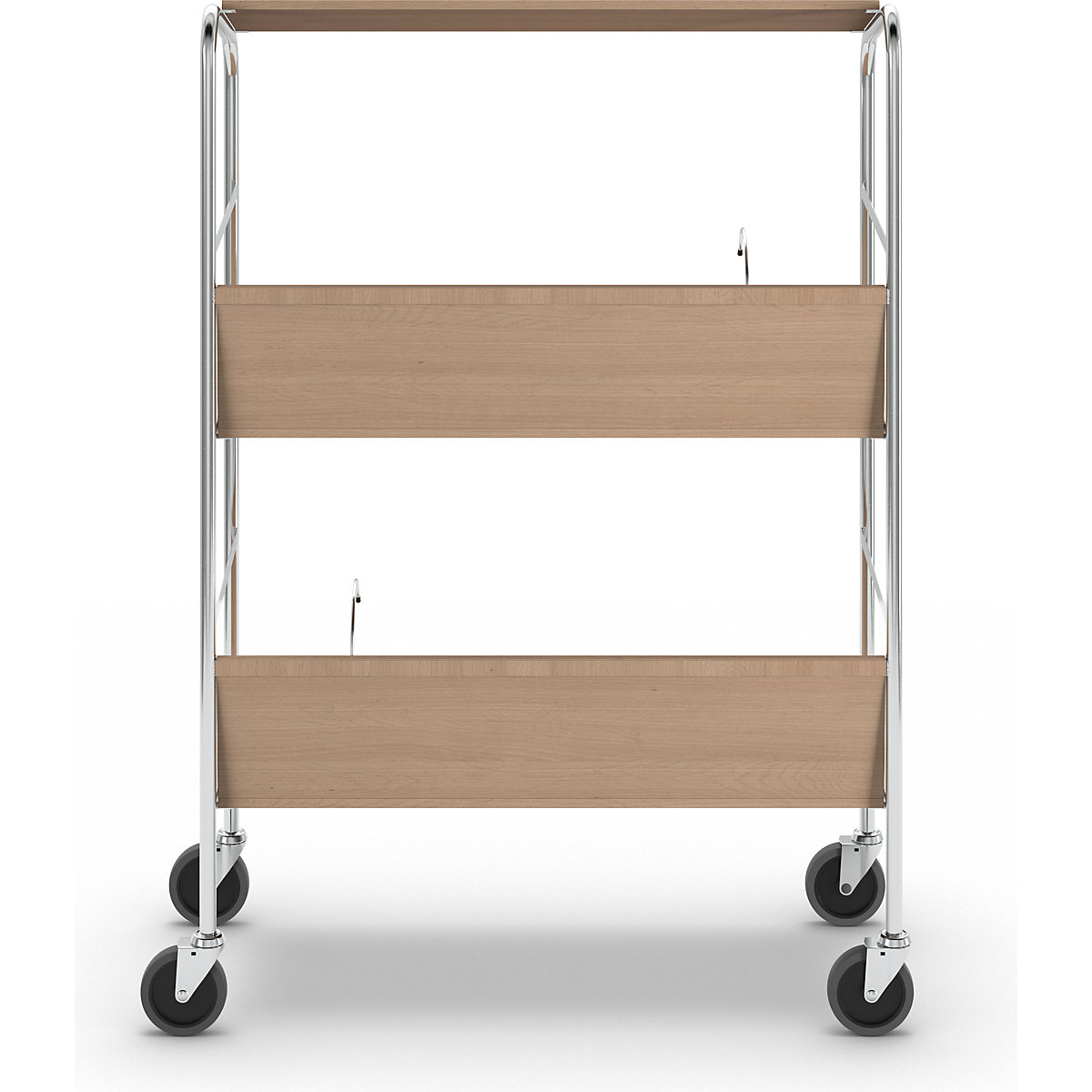 File trolley with top shelf, chrome plated – HelgeNyberg (Product illustration 27)-26