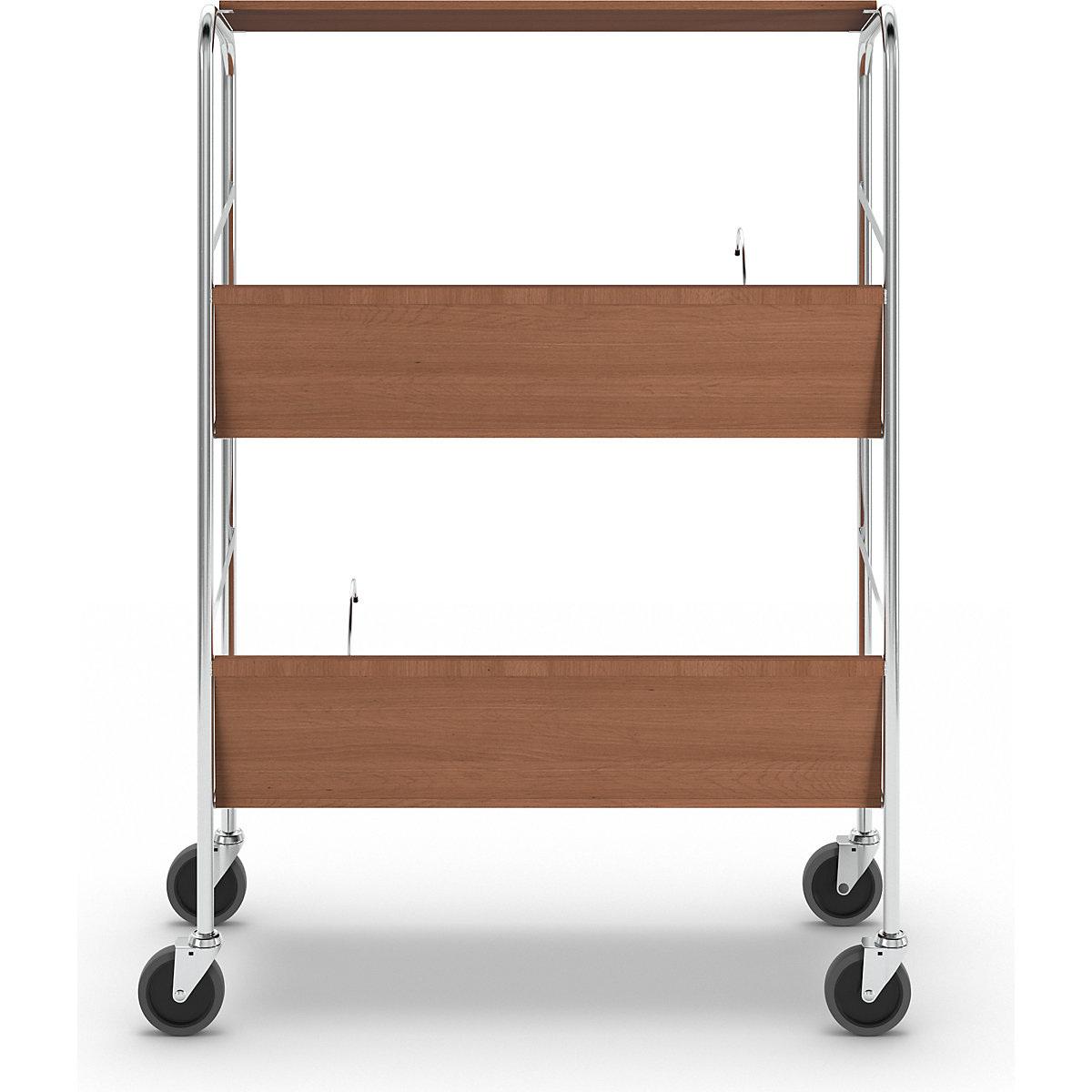 File trolley with top shelf, chrome plated – HelgeNyberg (Product illustration 39)-38