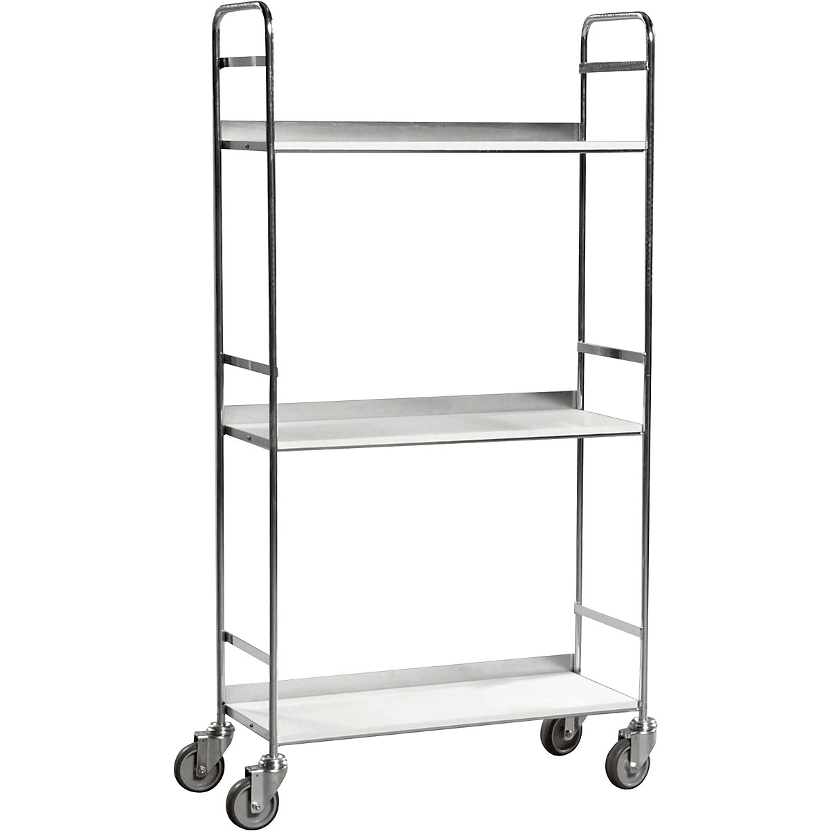 KM151 file shelf truck – Kongamek, 3 shelves, LxWxH 790 x 290 x 1500 mm, 5+ items-3