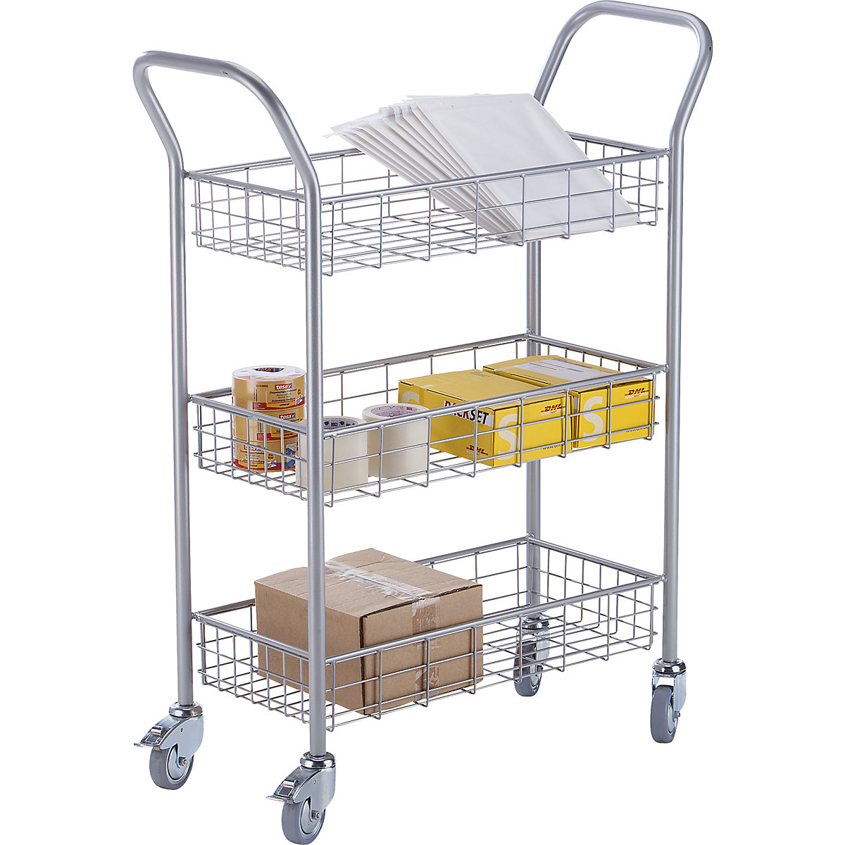 Office and mail distribution trolley – eurokraft pro (Product illustration 23)-22
