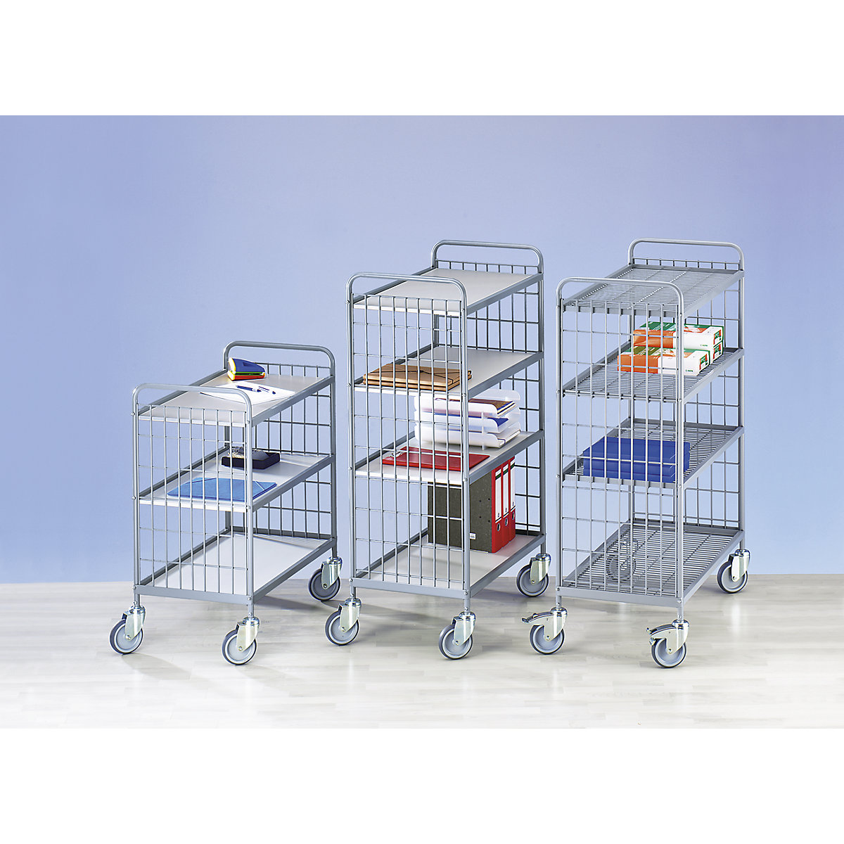 Office shelf trolley, max. load 150 kg