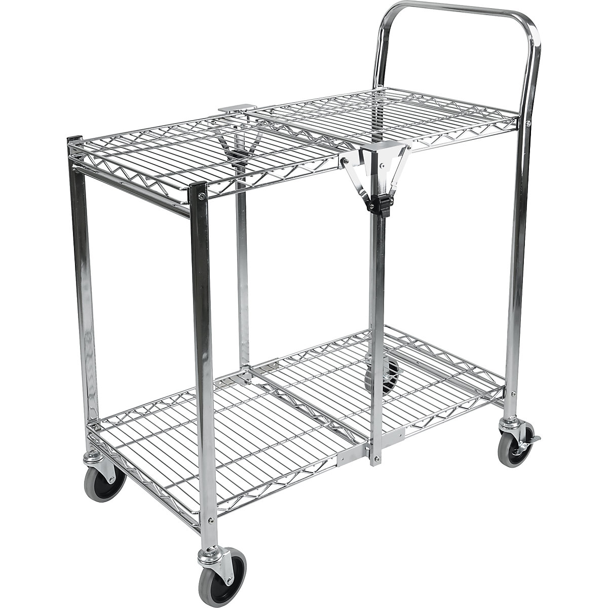 Serving trolley, folding wire mesh, chrome plated kaiserkraft
