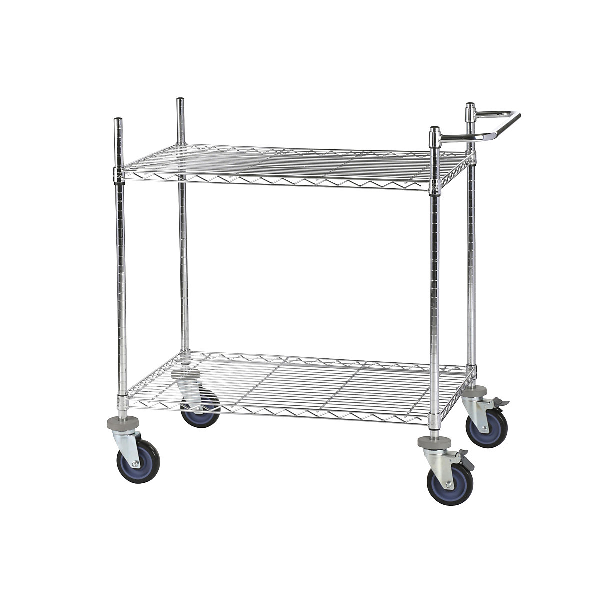 Wire mesh table trolley, chrome plated, with 2 shelves, LxWxH 910 x 610 x 1025 mm-2