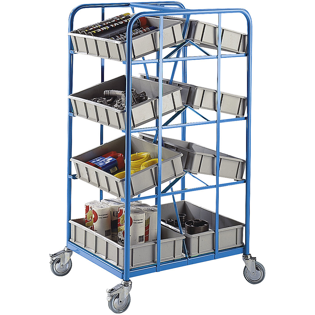 Order picking trolley eurokraft pro LxWxH 810 x 660 x 1520 mm