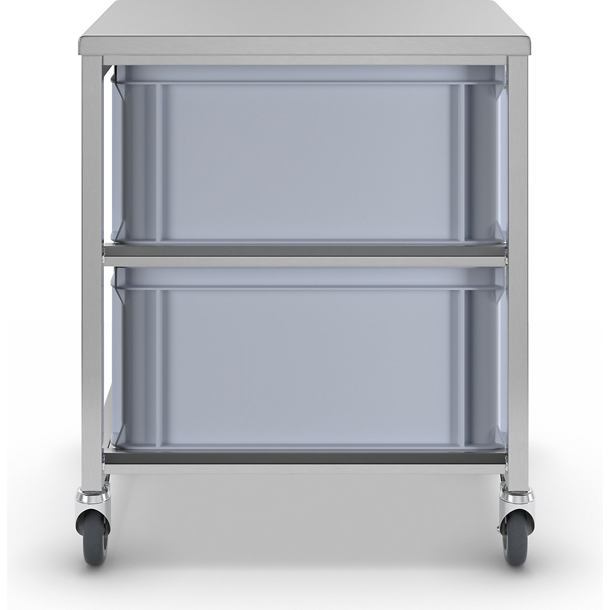 Stainless steel container trolley (Product illustration 2)-1