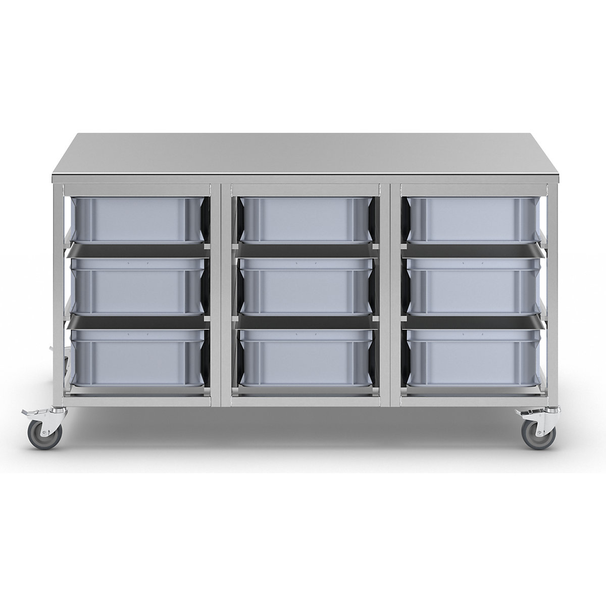 Stainless steel container trolley (Product illustration 3)-2