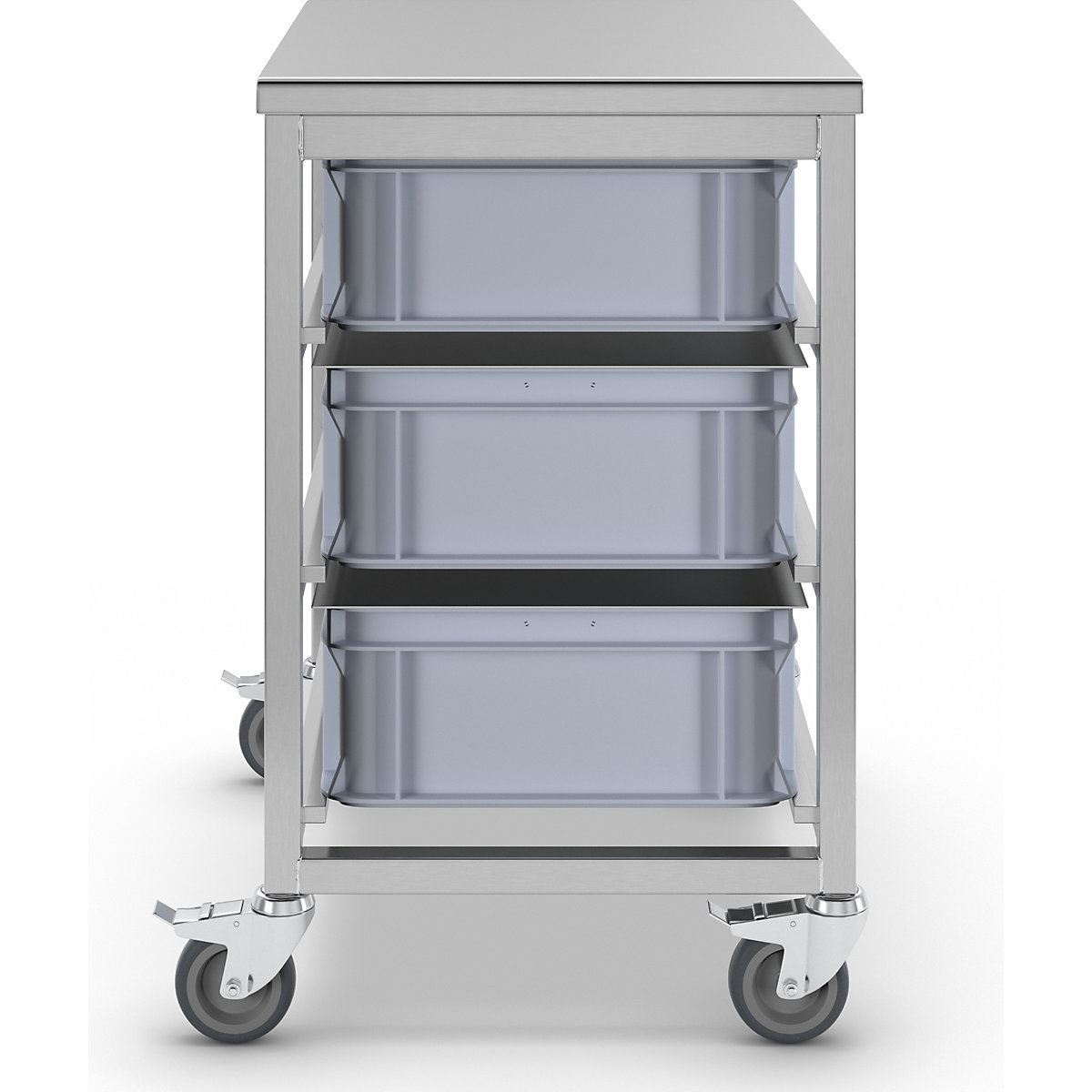 Stainless steel container trolley (Product illustration 2)-1