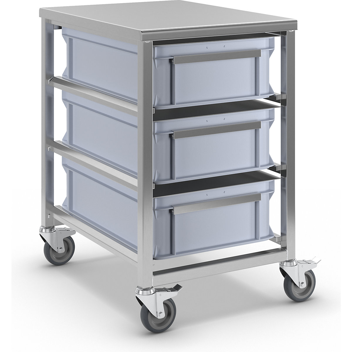 Stainless steel container trolley