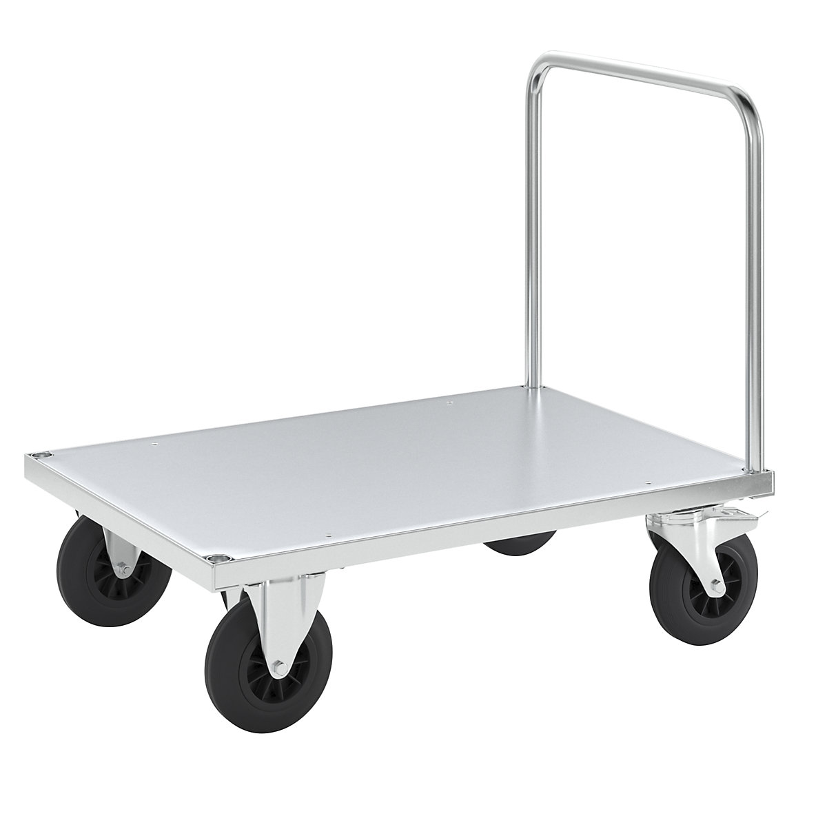 Platform truck max. load 500 kg – Kongamek, with 1 push handle, LxWxH 1000 x 700 x 900 mm, with stop-8