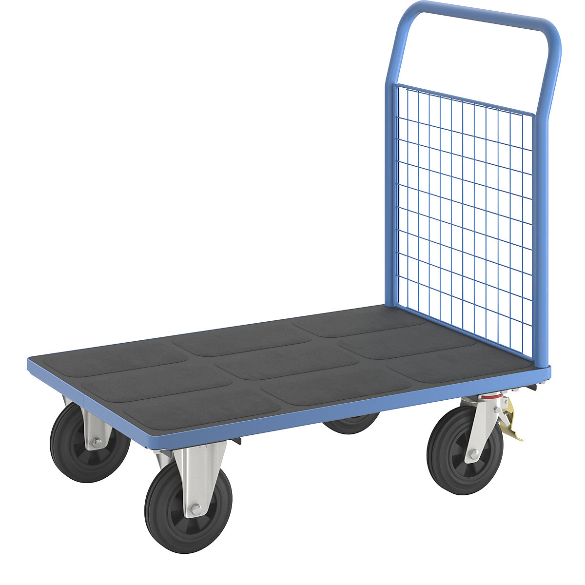 Platform truck – eurokraft pro, with mesh front panel, LxW 1050 x 700 mm, solid rubber tyres-10
