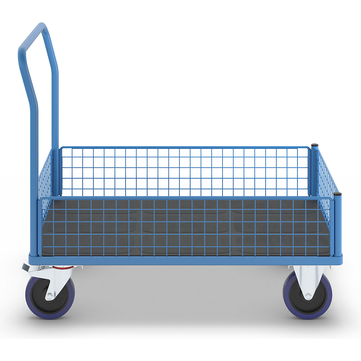 Platform truck with half-height mesh – eurokraft pro (Product illustration 5)-4