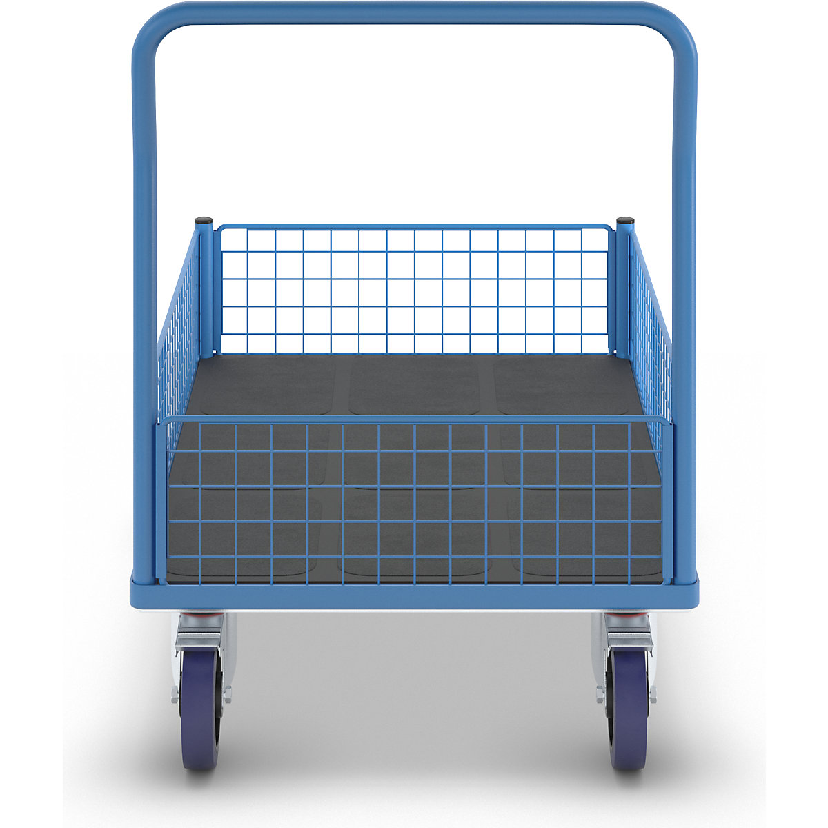 Platform truck with half-height mesh – eurokraft pro (Product illustration 6)-5