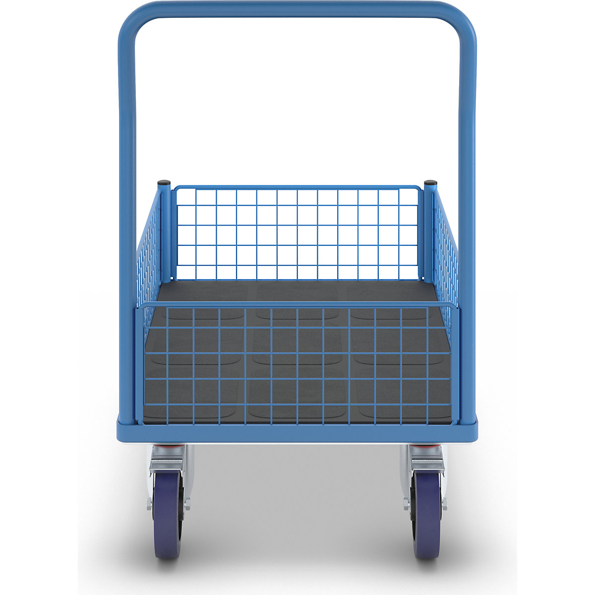 Platform truck with half-height mesh – eurokraft pro (Product illustration 2)-1