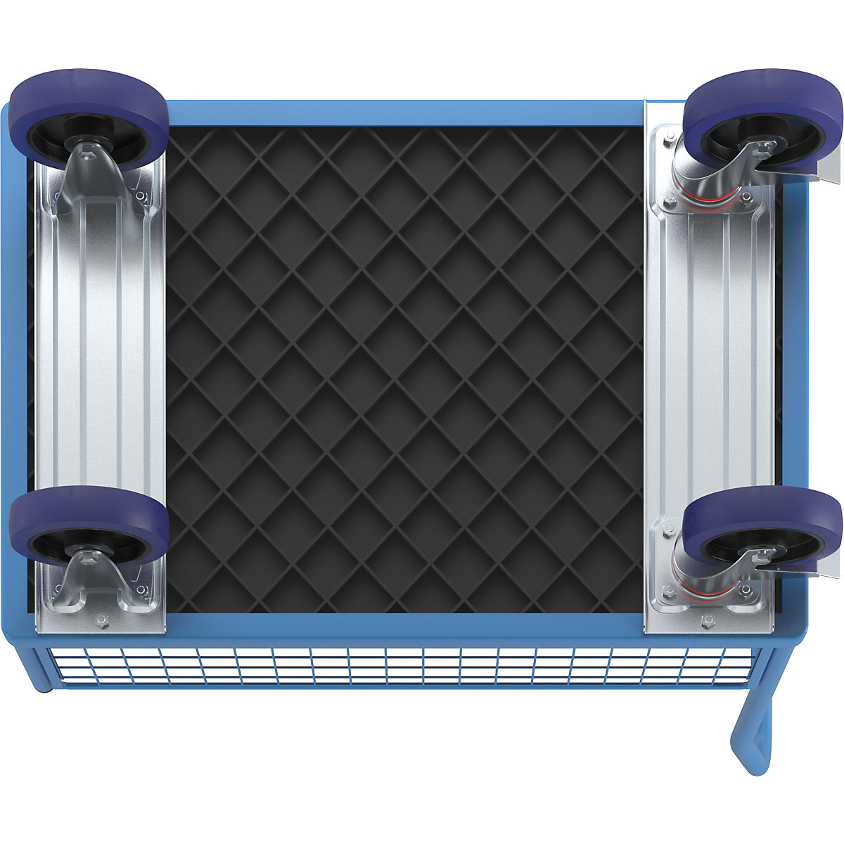 Platform truck with half-height mesh – eurokraft pro (Product illustration 5)-4