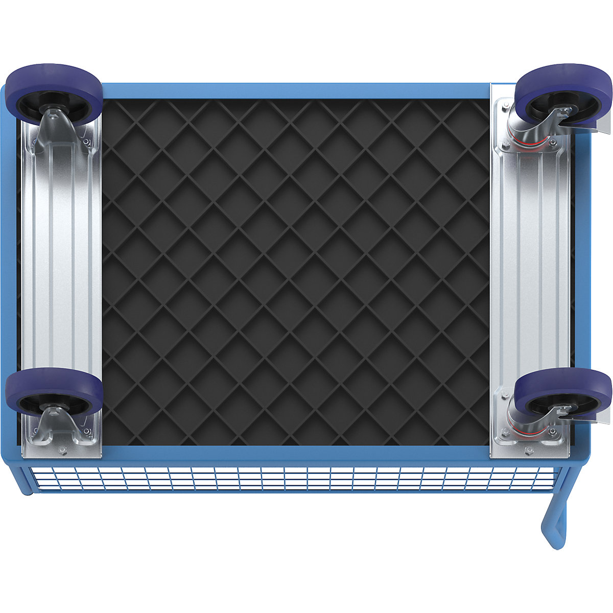 Platform truck with mesh panels – eurokraft pro (Product illustration 4)-3