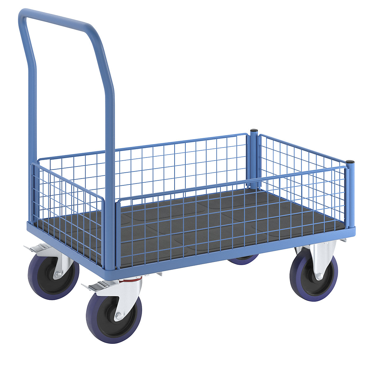 Platform truck with mesh panels – eurokraft pro