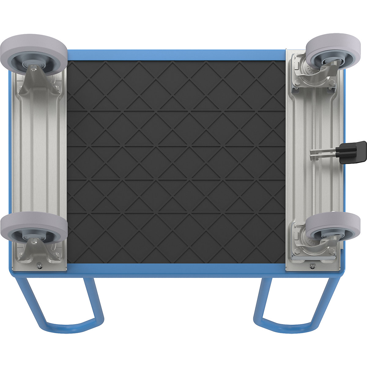 Platform truck with side rails – eurokraft pro (Product illustration 4)-3